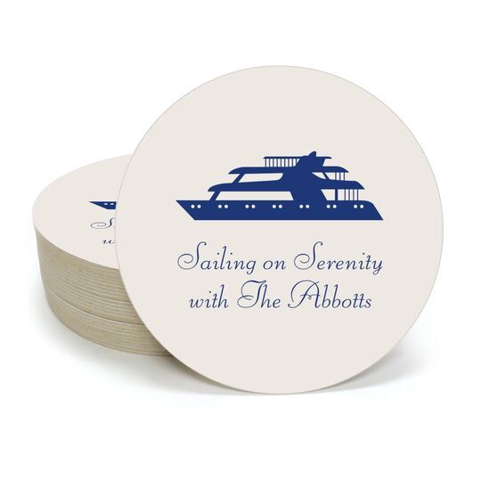 Two Story Yacht Round Coasters